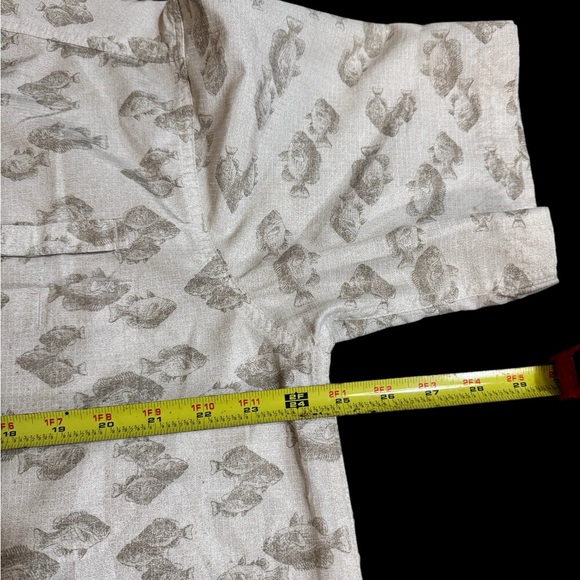 Weatherproof Garment sz L Men's Desert Grass Fish button fishing vented Shirt - Picture 3 of 10
